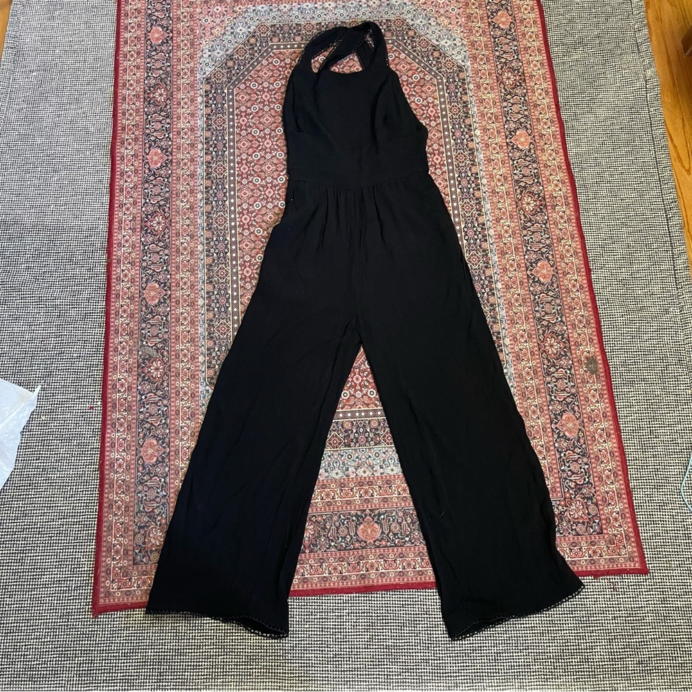 Scalloped crossback Madewell jumpsuit